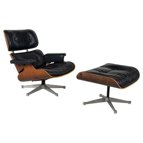 Mid Century Lounge Chair And Ottoman Attributed To Charles Ray Eames