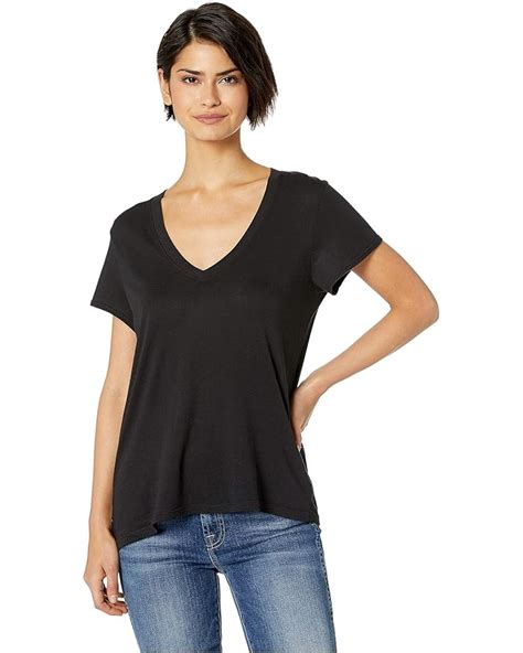 Womens Splendid Kate Short Sleeve Modal Jersey V Neck Tee