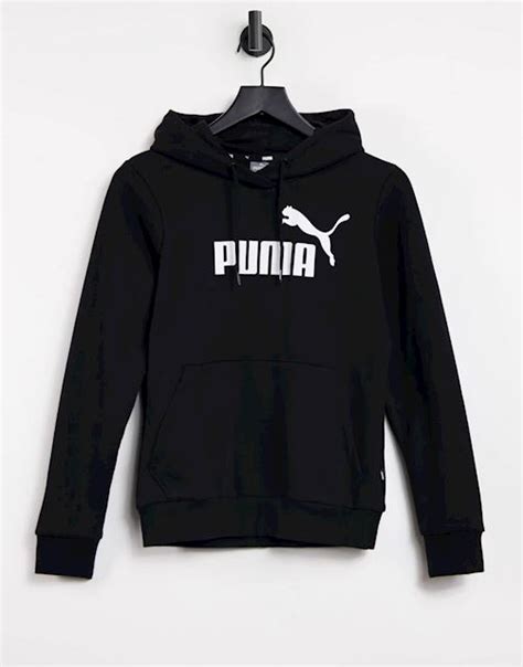 Puma Essentials Logo Womens Hoodie 586788 01 Footy Com