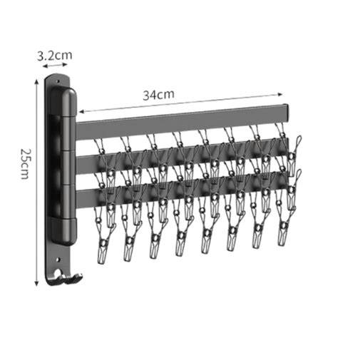 Varal Para Estender Roupa - Varal Retrátil de Parede Utilizado Para Estender Roupas. | Shopee Brasil