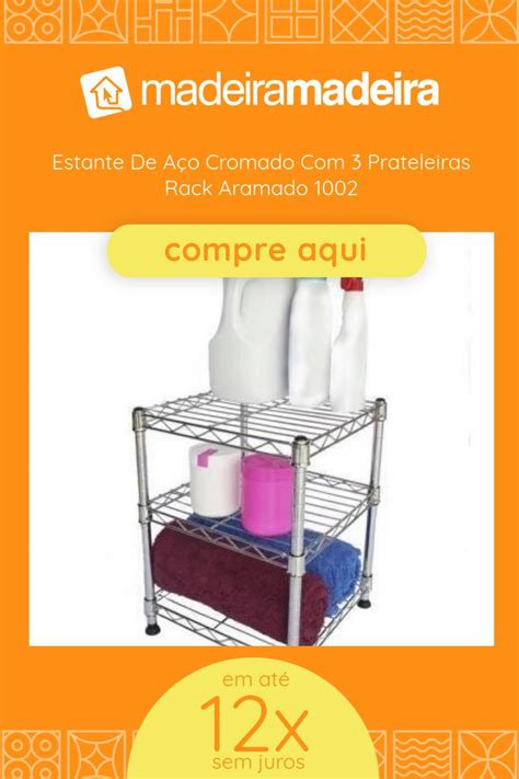 Estante De A O Cromado Prateleiras Rack Aramado