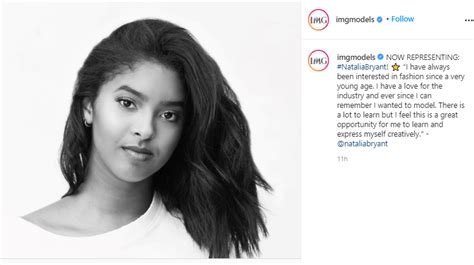 Kobe Bryant's Daughter Natalia Bryant, Signs Modeling Contract With IMG ...