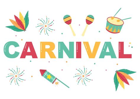 Happy Carnival Celebration Background Vector Illustration People