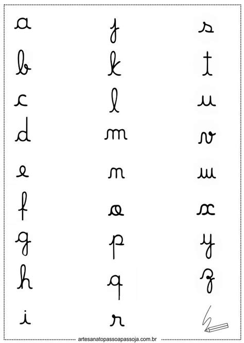 Alfabeto Cursivo Maiúsculo E Minúsculo Para Imprimir Artesanato Passo A Passo