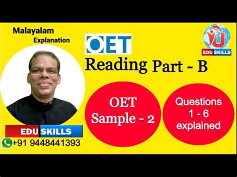 Edu Skills Oet Oet Sample Reading Part B Tips Tricks Qs