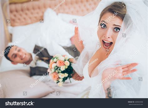 Crazy Funny Bride Groom Happy Wedding Stock Photo Edit Now 428903398