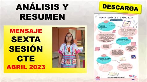 Análisis del Mensaje de la secretaria de educación Sexta sesión de