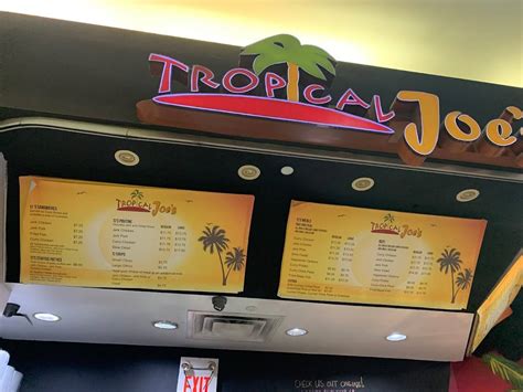 Menu At Tropical Joes Fast Food Toronto Gerrard St E