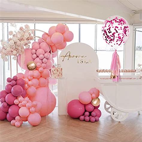 Pink Balloon Garland 92pcs Hot Pink Party Decorations For Girls Women