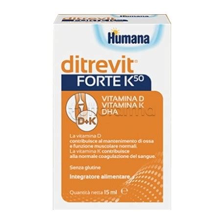 Humana Ditrevit Forte K Integratore Di Vitamina D E Vitamina K E Dha