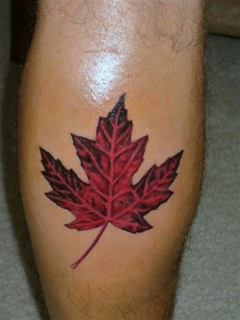 Red Maple Leaf A Definite Next Maple Leaf Tattoos Maple Leaf