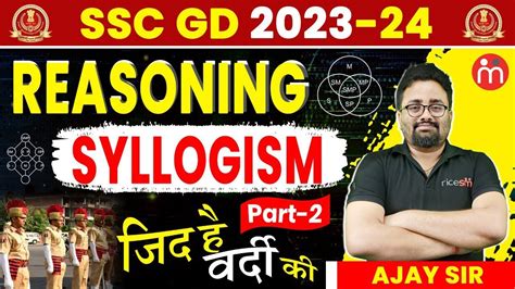 Syllogism Class 02 Reasoning Class SSC GD 2023 24 Reasoning By