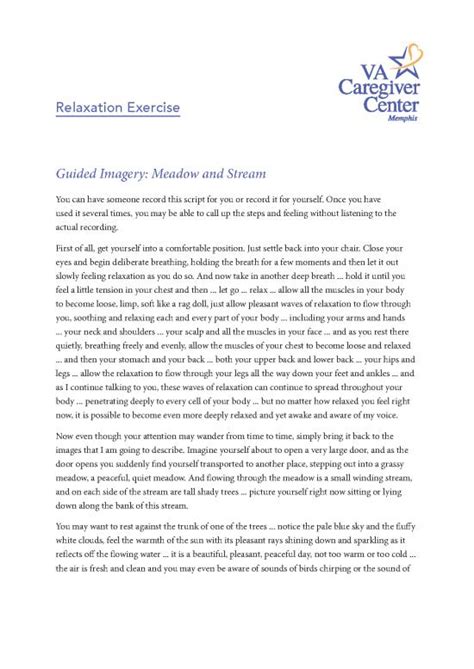 Guided Imagery Script Pdf 91749 Guided Imagery Exercise