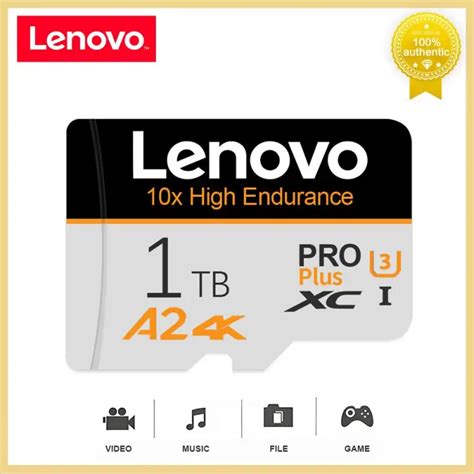 Lenovo Tarjeta Micro TF SD De Alta Velocidad 2TB Clase 10 1TB 512GB