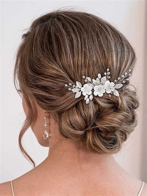 Catery Flower Bride Wedding Hair Comb Bridal Hair Pieces Bride