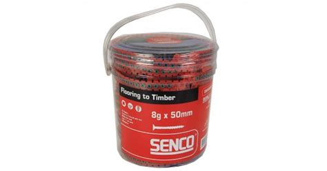 Senco 08r50mwta 11tpi X 50mm Ribbed Weatherex 8 Gauge Tub Of 1000 Collated Screws