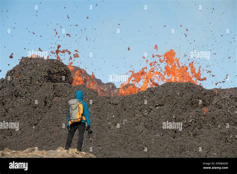 Iceland, Fagradalsfjall, volcanic eruption Stock Photo - Alamy