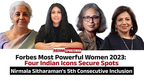 Forbes Most Powerful Women 2023 Four Indian Icons Secure Spot Nirmala