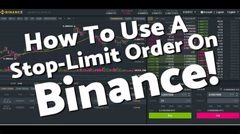 How To Set A Stop Loss On Binance How To Use A Stop Limit Order To