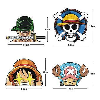 One Piece Monkey D Luffy Roronoa Zoro Chopper Peeking Car Decals