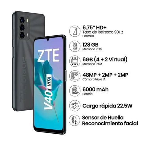 Zte Blade V40 Vita 4gb 128gb 6000 Mah Negro Zte