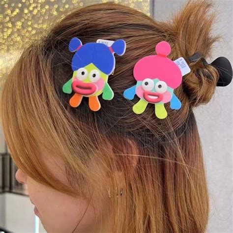 Big Eyes Cartoon Hairpin Sausage Mouth Funny Duckbill Clip Ugly Doll