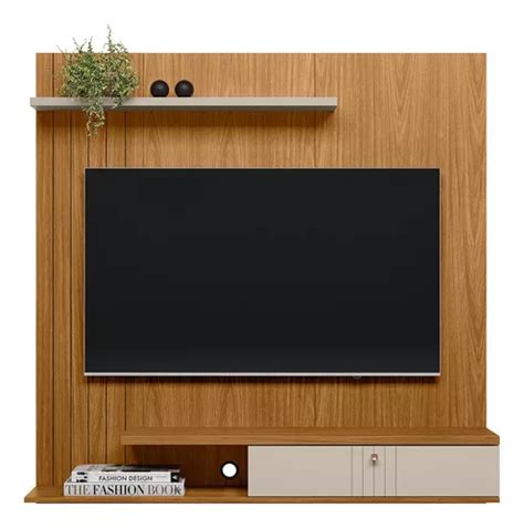 Painel Home Para Tv Polegadas Porta Vegas Linea Brasil Cor Nature