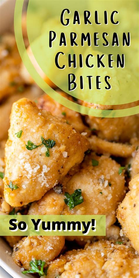 Easy Garlic Parmesan Chicken Bites Recipe Chicken Bites Recipes