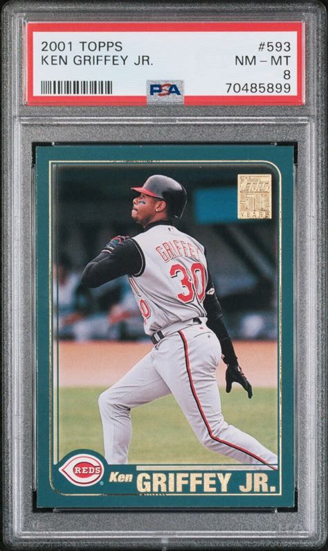 Topps Ken Griffey Jr Cincinnati Reds Hof Psa Nm Mt Ebay