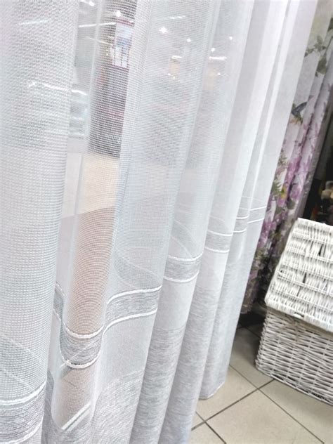 Custom size sheer curtains Modern window voile White and | Etsy