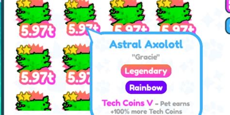 Beli Pet Rainbow Rainbow Astral Axolotl With Tech Coin V Psx Pet