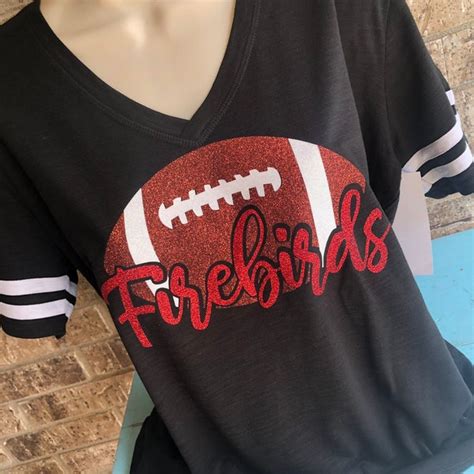 Football Bling Shirt Etsy