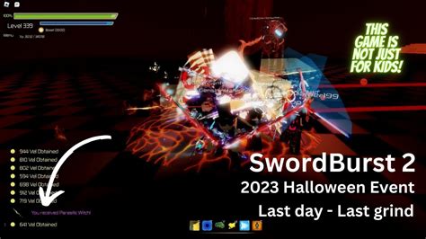 Swordburst 2 2023 Halloween Event End Of The Event Youtube