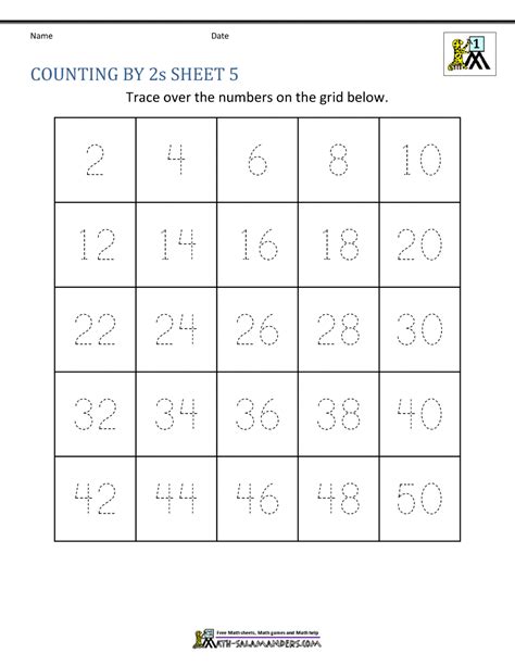 Counting By 2s Worksheets