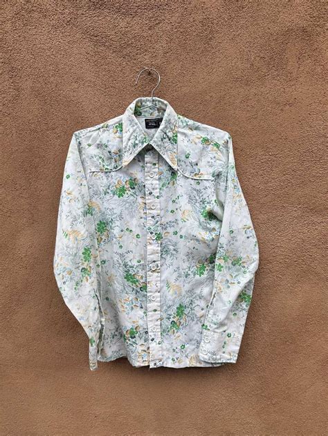 S Montgomery Ward Floral Shirt Gem