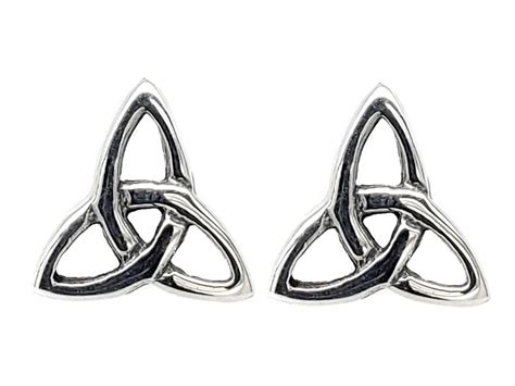 Soe Sterling Silver Celtic Trinity Knot Stud Earrings