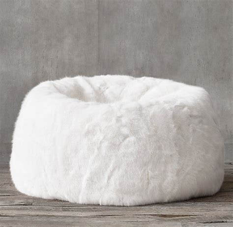 Ultra Faux Fur Bean Bag - White | Faux fur bean bag, Fur bean bag ...