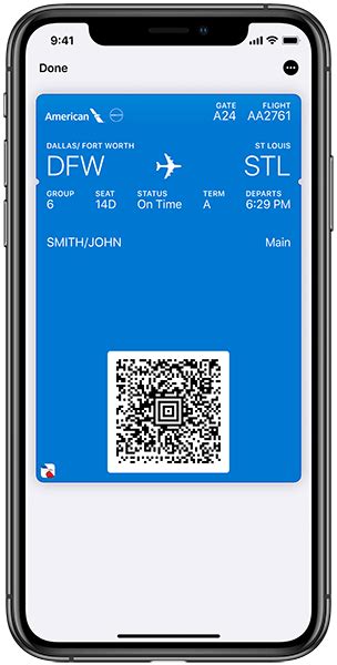 American Airlines Mobile Boarding Pass