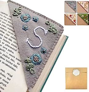 Amazon Personalized Hand Embroidered Corner Bookmark Letters