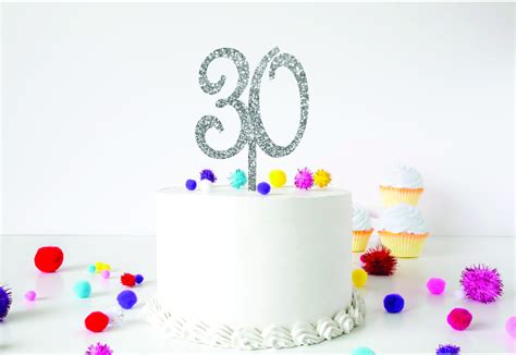 Number 30 cake topper – Laser and Lace