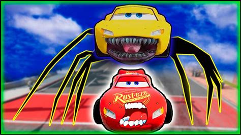 Epic Escape From The Lightning McQueen Head Eater Car VS Lightning