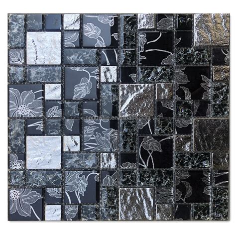 Buy Wholesale China Shower Wall Tile Mosaicblack Glass Mosaic Tiles And Wall Tile Mosaic At Usd