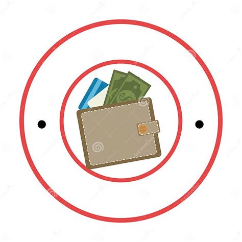 Circular Border With Wallet With Money Stock Vector Illustration Of