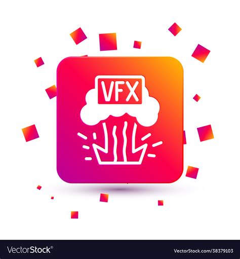 White Vfx Icon Isolated On Background Royalty Free Vector