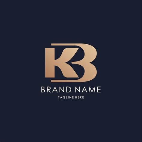 Lettre Kb Logo Simple Monogramme Lignes Créatives Initiales Ldesign