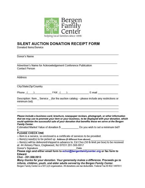 Donation Receipt Letter Template | charlotte clergy coalition