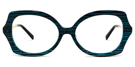 Julietta Geometric Blue Eyeglasses Vooglam