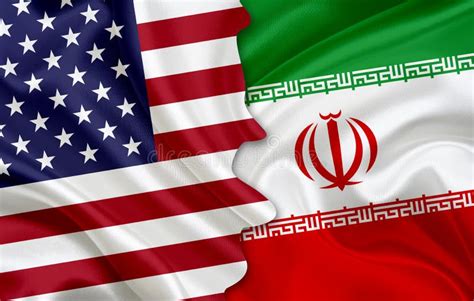 Flag Of USA And Flag Of Iran Stock Illustration Illustration Of