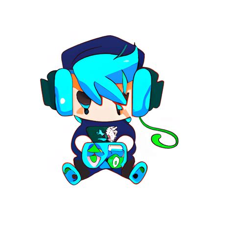 Chibi Gamer Painting · Creative Fabrica