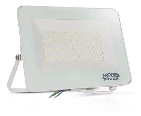 Reflector LED SMD 50 W carcasa blanca fría color blanco frío 110 V